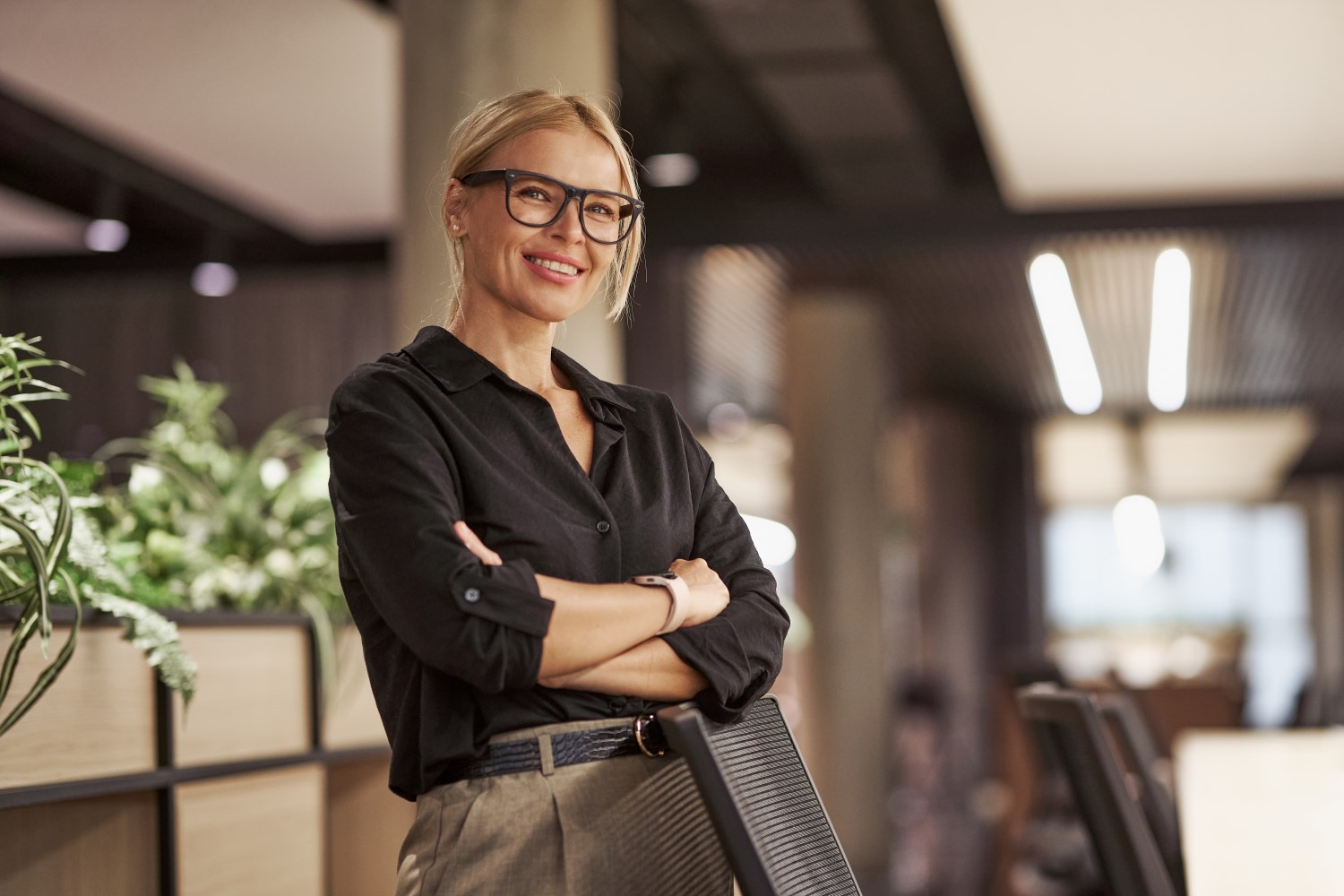 A Confident Businesswoman Working